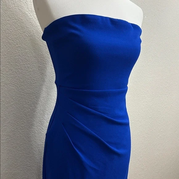 Lulu's Royal Blue Long Strapless Dress - Picture 3 of 8